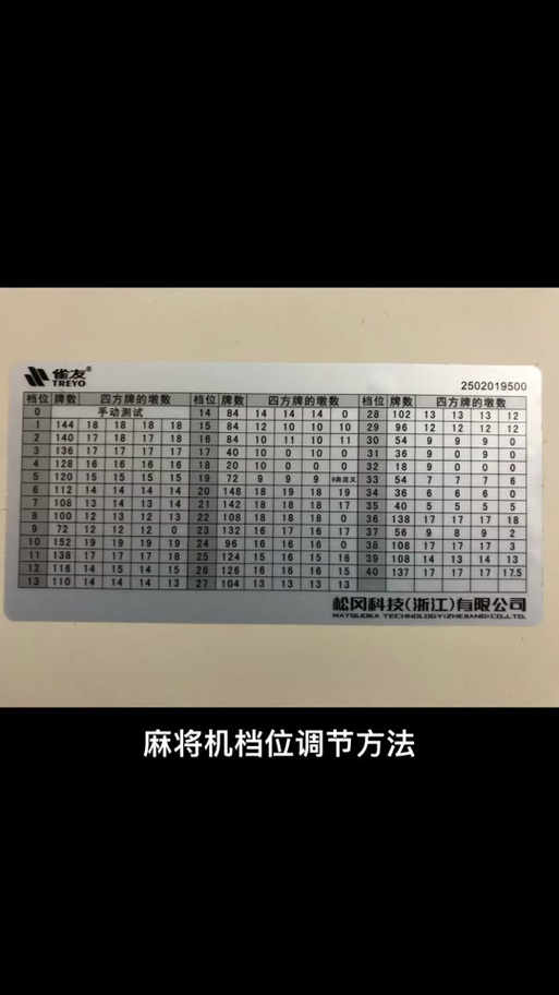 雀友麻将机说明书
