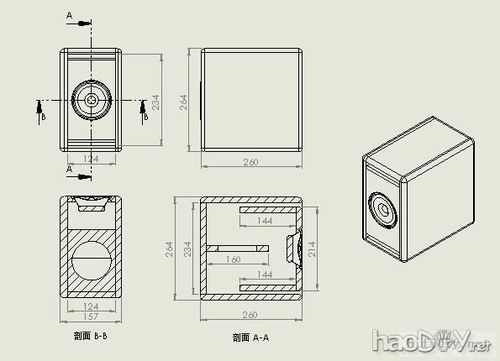 4寸低音喇叭箱体尺寸