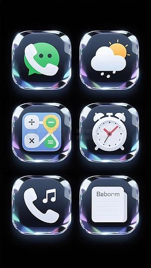 手机桌面app图标透明