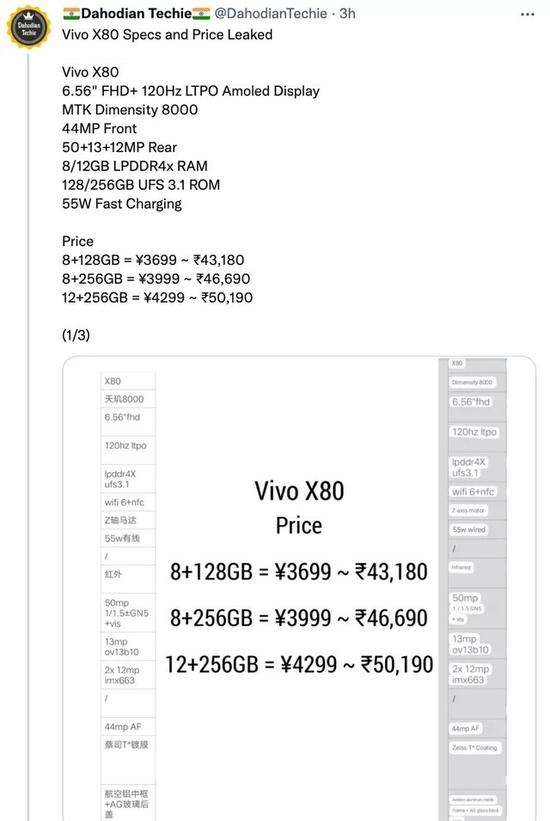vivox80换外屏价格表