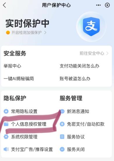 支付宝安全守护怎么取消