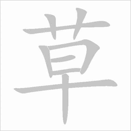 草字头加青草的青