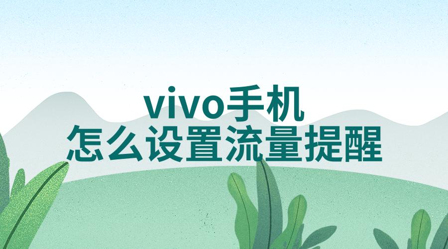 vivo手机设置每日流量提醒