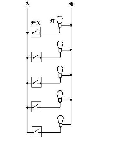 5个led灯串联接法