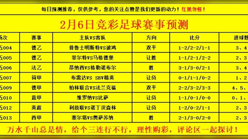 竞彩预测专家免费