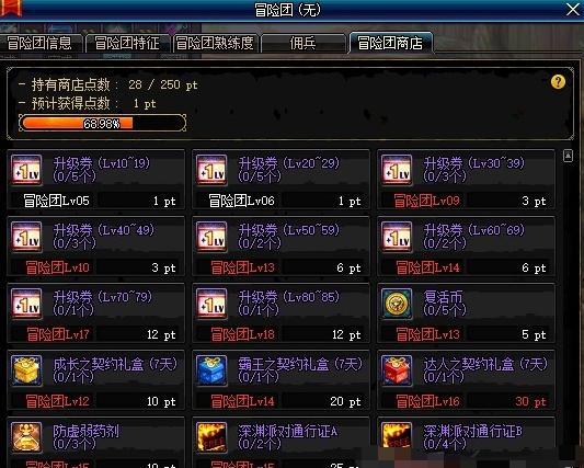 dnf冒险团升级卷