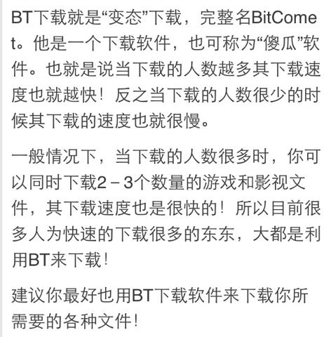 网络BT什么意思