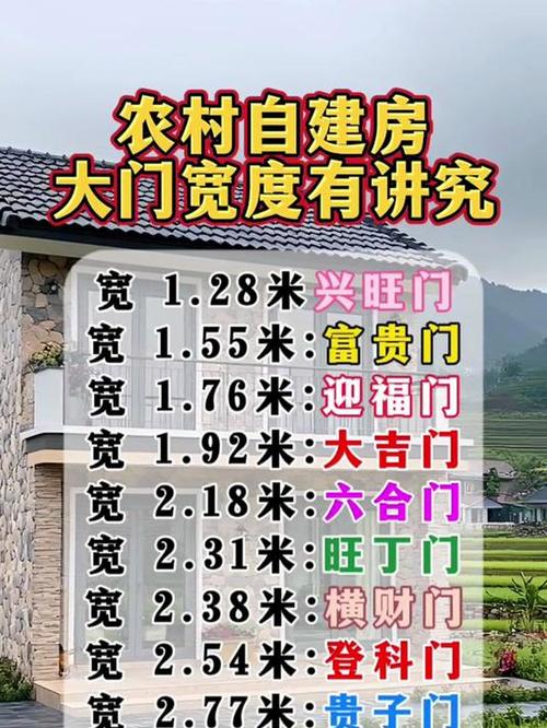 农村大门最佳尺寸一览表