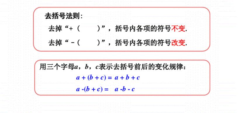 什么情况去括号要变号