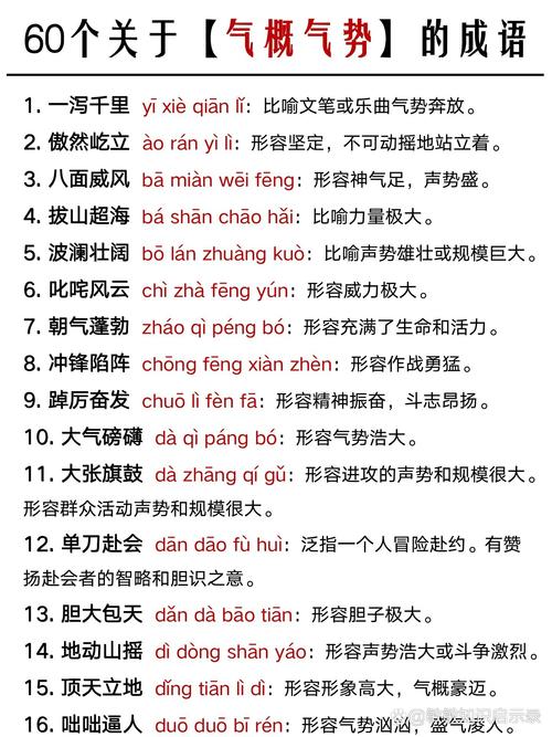 气势磅礴的成语有哪些
