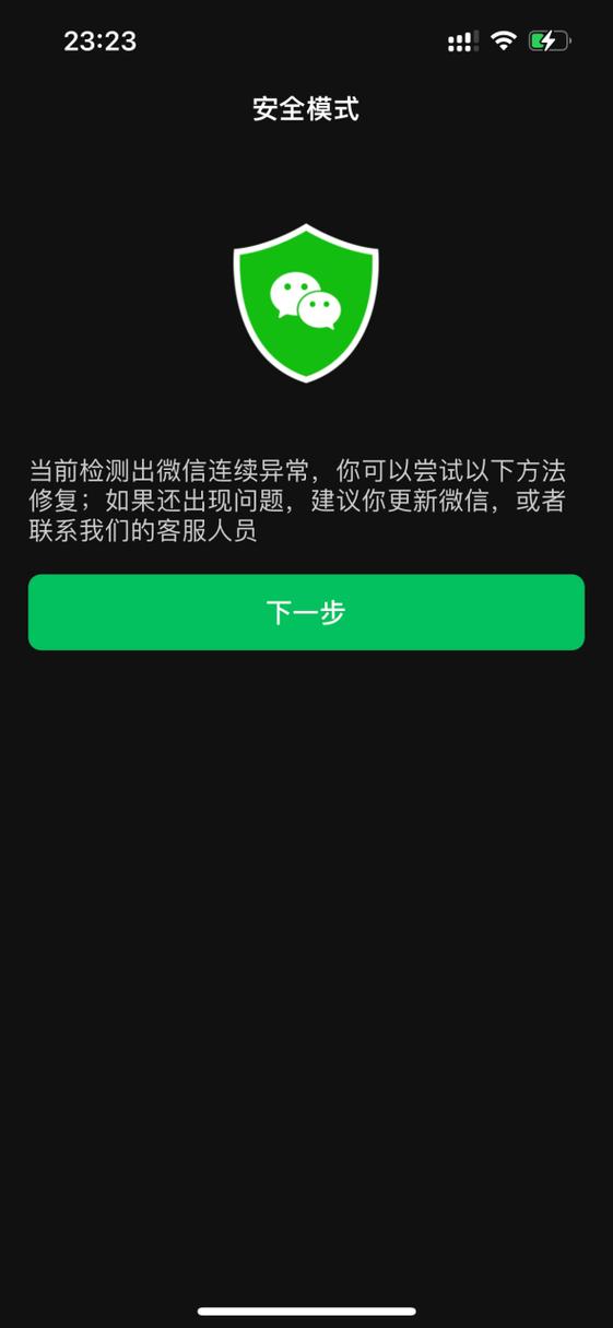 苹果微信一打开就闪退缩略图