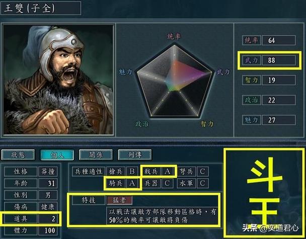 三国志11护卫隐藏属性