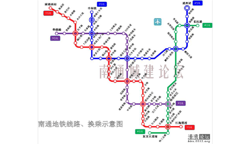 南通地铁分布图