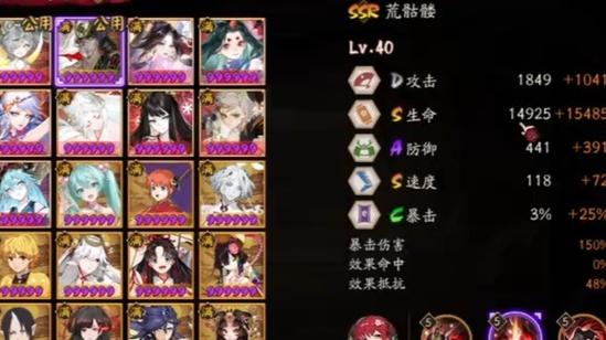 ssr荒骷髅pvp御魂
