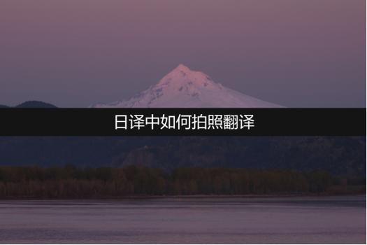 日语翻译成中文拍照