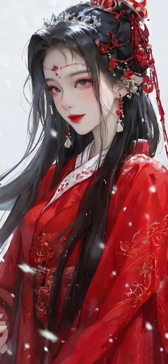 一身红衣服的动漫人物