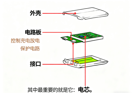 充电宝结构分解图
