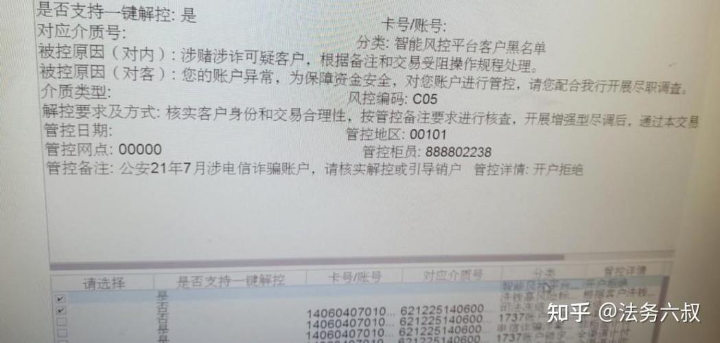 银行卡解除账户管控是什么意思缩略图
