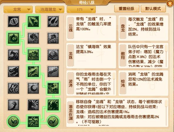 梦幻西游手游勇武龙宫经脉