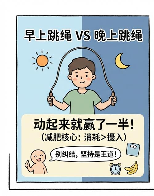 早上跳绳容易瘦还是晚上