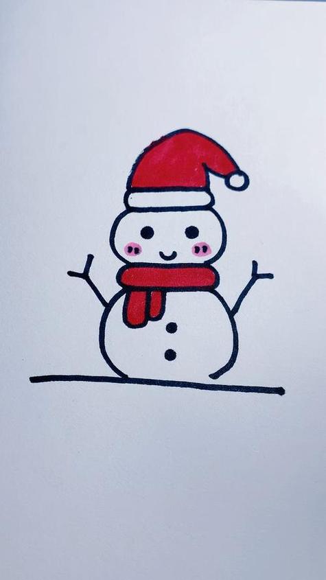 一年级画雪人简单又漂亮