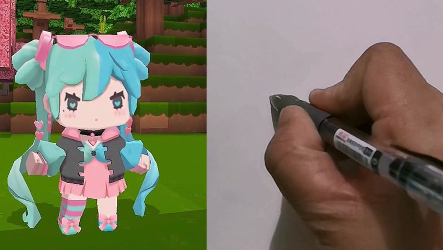 迷你世界小艾皮肤绘画