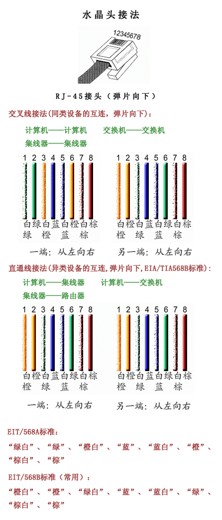网线排线顺序