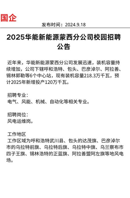 华能电厂2026招聘公告