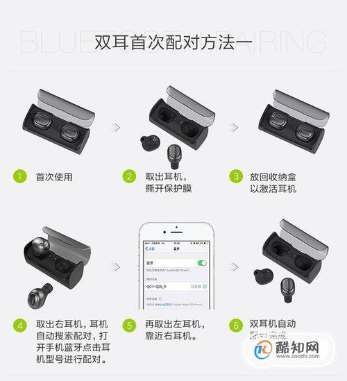 qcy蓝牙耳机怎么让两个耳机配对