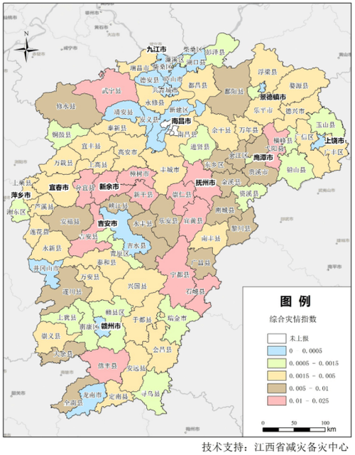 江西省行政区划地图