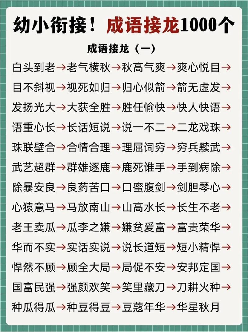 成语接龙无限循环