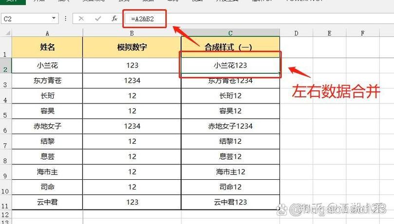 数字的合并方法