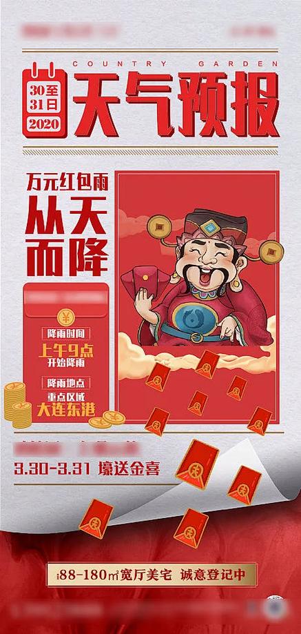 天气预报红包雨搞笑截图