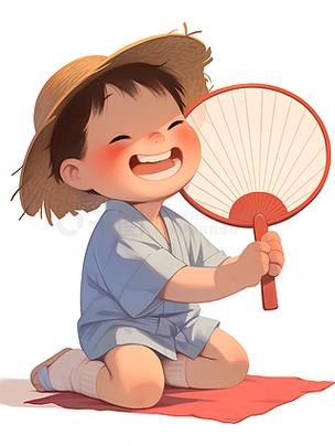 动画扇扇子图片