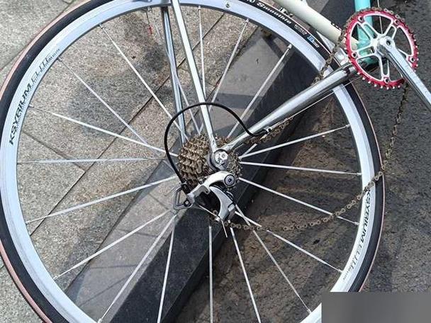 自行车轮上的塑料片
