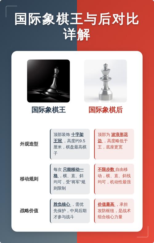 国际象棋王和后的区别