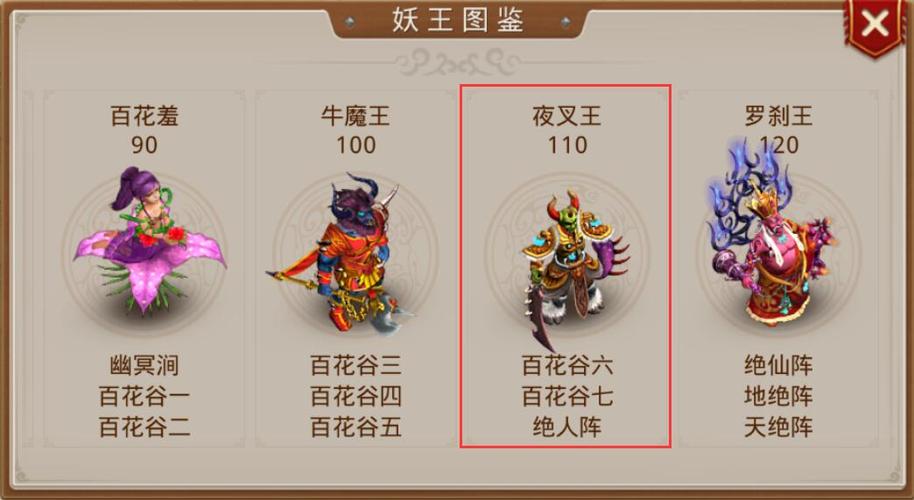 问道夜叉王在哪个位置