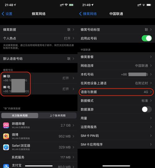 苹果蜂窝设置选项不见了