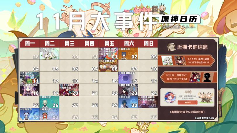 原神5.1什么时候