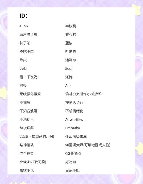 游戏id好听稀少的名字
