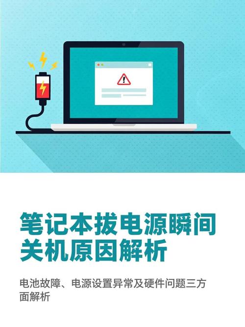 电脑充电器拔了就关机怎么回事图标