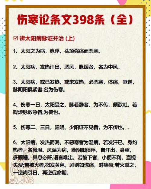 伤寒论条文背诵版