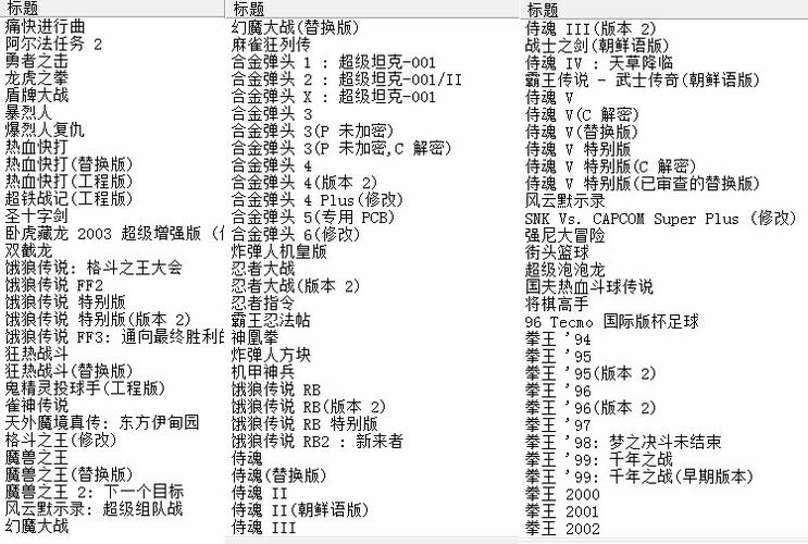 小霸王秘籍大全