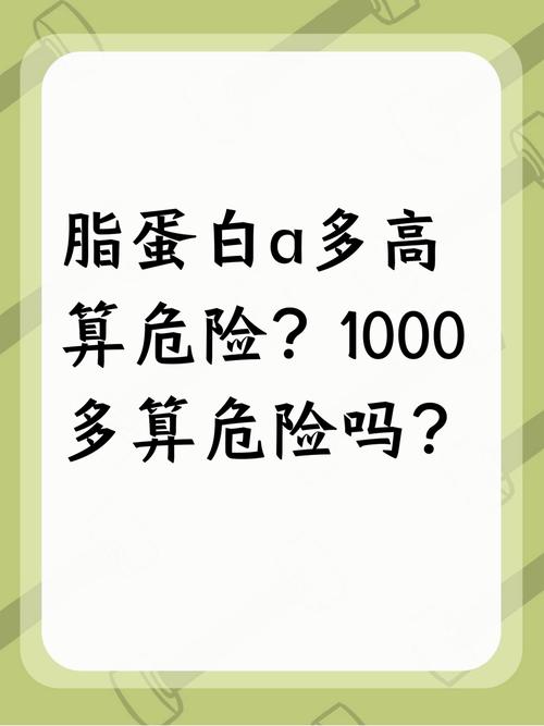 脂蛋白a900多虚惊一场