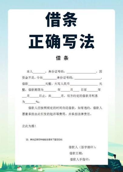 个人借条最简单写法