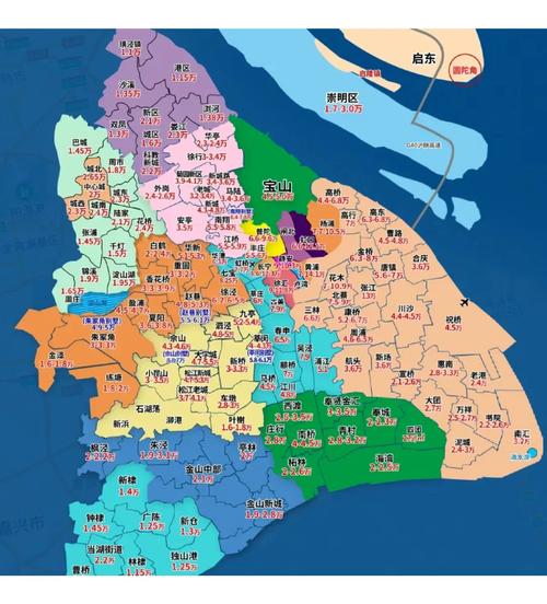 浦东新区36个街镇地图