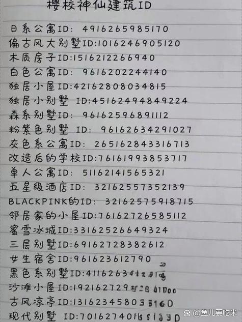 樱花校园模拟器新手跑酷ID