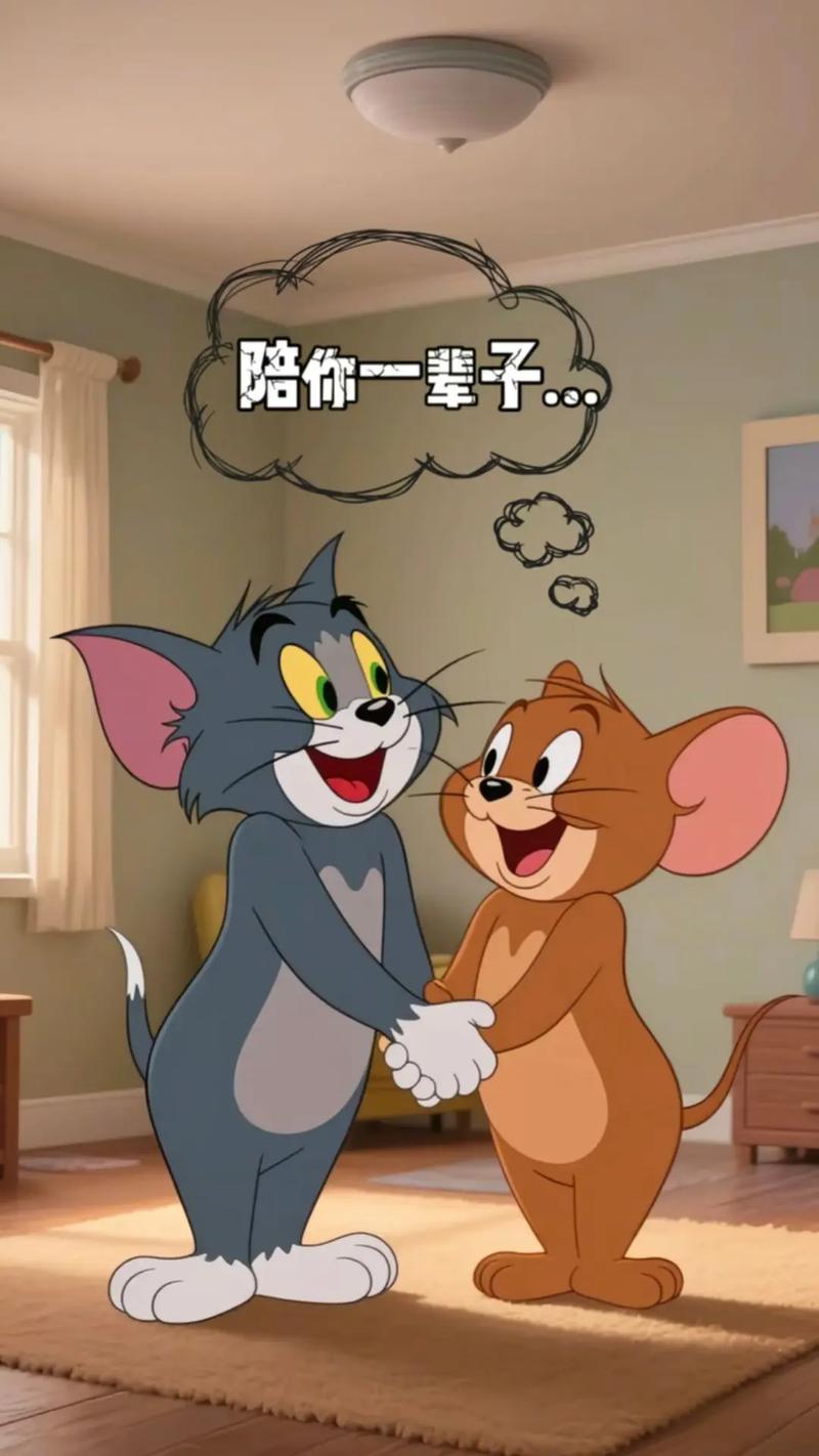 杰瑞鼠离开汤姆猫哭了图片