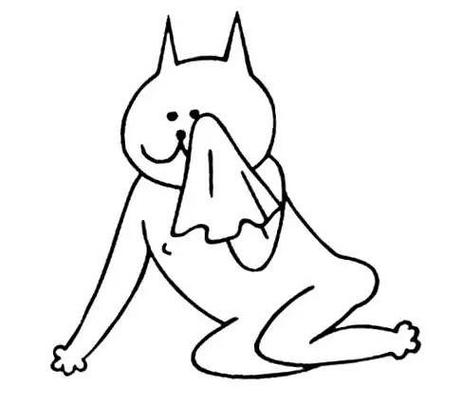 擦眼泪简笔画