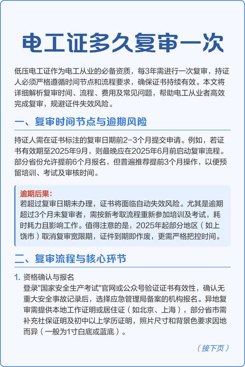 低压电工几年复审一次